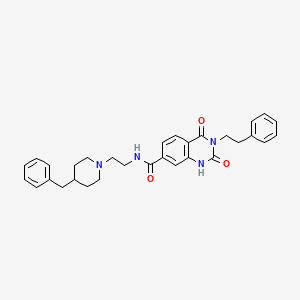 N-[2-(4-benzylpiperidin-1-yl)ethyl]-2,4-dioxo-3-(2-phenylethyl)-1,2,3,4-tetrahydroquinazoline-7-carboxamide