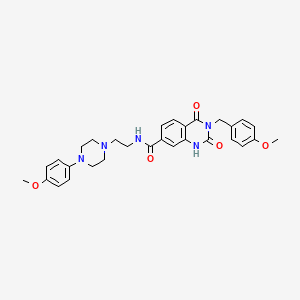 molecular formula C30H33N5O5 B6514523 3-[(4-methoxyphenyl)methyl]-N-{2-[4-(4-methoxyphenyl)piperazin-1-yl]ethyl}-2,4-dioxo-1,2,3,4-tetrahydroquinazoline-7-carboxamide CAS No. 892292-77-2