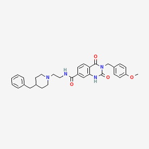 N-[2-(4-benzylpiperidin-1-yl)ethyl]-3-[(4-methoxyphenyl)methyl]-2,4-dioxo-1,2,3,4-tetrahydroquinazoline-7-carboxamide
