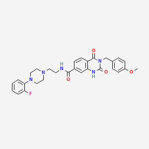 molecular formula C29H30FN5O4 B6514550 N-{2-[4-(2-fluorophenyl)piperazin-1-yl]ethyl}-3-[(4-methoxyphenyl)methyl]-2,4-dioxo-1,2,3,4-tetrahydroquinazoline-7-carboxamide CAS No. 892259-38-0