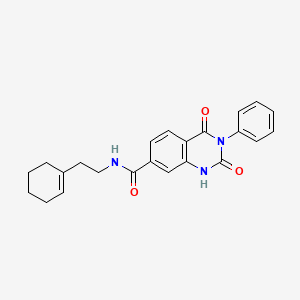 N-[2-(cyclohex-1-en-1-yl)ethyl]-2,4-dioxo-3-phenyl-1,2,3,4-tetrahydroquinazoline-7-carboxamide