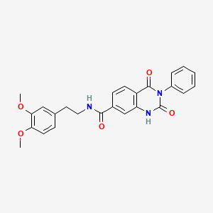 N-[2-(3,4-dimethoxyphenyl)ethyl]-2,4-dioxo-3-phenyl-1,2,3,4-tetrahydroquinazoline-7-carboxamide