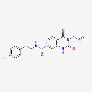 molecular formula C20H18ClN3O3 B6514587 N-[2-(4-chlorophenyl)ethyl]-2,4-dioxo-3-(prop-2-en-1-yl)-1,2,3,4-tetrahydroquinazoline-7-carboxamide CAS No. 892294-25-6
