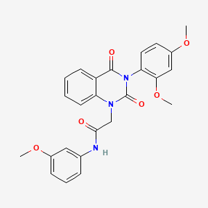 molecular formula C25H23N3O6 B6514624 2-[3-(2,4-dimethoxyphenyl)-2,4-dioxo-1,2,3,4-tetrahydroquinazolin-1-yl]-N-(3-methoxyphenyl)acetamide CAS No. 892265-33-7