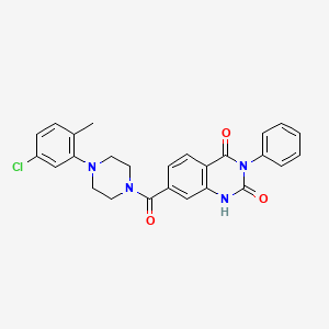 7-[4-(5-chloro-2-methylphenyl)piperazine-1-carbonyl]-3-phenyl-1,2,3,4-tetrahydroquinazoline-2,4-dione