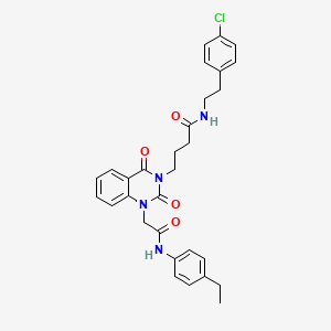 molecular formula C30H31ClN4O4 B6514647 N-[2-(4-chlorophenyl)ethyl]-4-(1-{[(4-ethylphenyl)carbamoyl]methyl}-2,4-dioxo-1,2,3,4-tetrahydroquinazolin-3-yl)butanamide CAS No. 892267-23-1