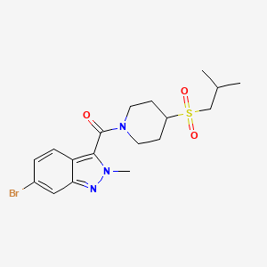 molecular formula C18H24BrN3O3S B6514671 6-bromo-2-methyl-3-[4-(2-methylpropanesulfonyl)piperidine-1-carbonyl]-2H-indazole CAS No. 1797873-93-8