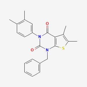 molecular formula C23H22N2O2S B6514747 1-benzyl-3-(3,4-dimethylphenyl)-5,6-dimethyl-1H,2H,3H,4H-thieno[2,3-d]pyrimidine-2,4-dione CAS No. 687581-93-7