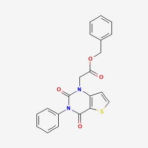 molecular formula C21H16N2O4S B6514772 benzyl 2-{2,4-dioxo-3-phenyl-1H,2H,3H,4H-thieno[3,2-d]pyrimidin-1-yl}acetate CAS No. 892273-33-5