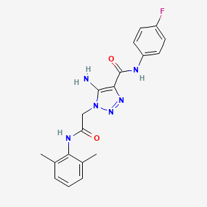 molecular formula C19H19FN6O2 B6514810 5-amino-1-{[(2,6-dimethylphenyl)carbamoyl]methyl}-N-(4-fluorophenyl)-1H-1,2,3-triazole-4-carboxamide CAS No. 892283-61-3