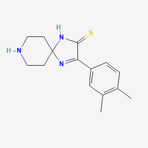 molecular formula C15H19N3S B6514846 3-(3,4-dimethylphenyl)-1,4,8-triazaspiro[4.5]dec-3-ene-2-thione CAS No. 892299-18-2