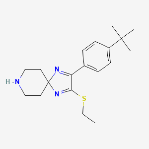 molecular formula C19H27N3S B6514856 2-(4-tert-butylphenyl)-3-(ethylsulfanyl)-1,4,8-triazaspiro[4.5]deca-1,3-diene CAS No. 931937-43-8