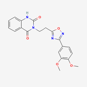 molecular formula C20H18N4O5 B6514860 3-{2-[3-(3,4-dimethoxyphenyl)-1,2,4-oxadiazol-5-yl]ethyl}-1,2,3,4-tetrahydroquinazoline-2,4-dione CAS No. 892287-11-5