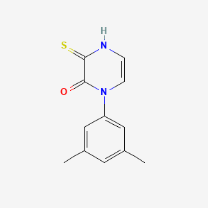 1-(3,5-dimethylphenyl)-3-sulfanylidene-1,2,3,4-tetrahydropyrazin-2-one