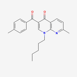 molecular formula C22H24N2O2 B6514890 7-methyl-3-(4-methylbenzoyl)-1-pentyl-1,4-dihydro-1,8-naphthyridin-4-one CAS No. 892297-93-7