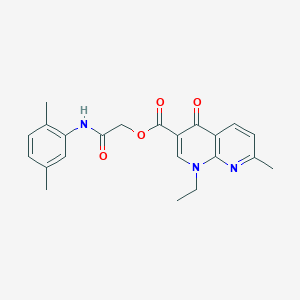 molecular formula C22H23N3O4 B6514924 [(2,5-dimethylphenyl)carbamoyl]methyl 1-ethyl-7-methyl-4-oxo-1,4-dihydro-1,8-naphthyridine-3-carboxylate CAS No. 556828-60-5