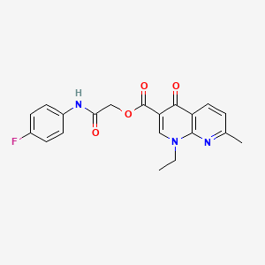 molecular formula C20H18FN3O4 B6514929 [(4-fluorophenyl)carbamoyl]methyl 1-ethyl-7-methyl-4-oxo-1,4-dihydro-1,8-naphthyridine-3-carboxylate CAS No. 571949-67-2