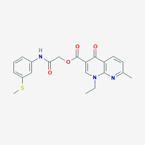 molecular formula C21H21N3O4S B6514958 {[3-(methylsulfanyl)phenyl]carbamoyl}methyl 1-ethyl-7-methyl-4-oxo-1,4-dihydro-1,8-naphthyridine-3-carboxylate CAS No. 892308-28-0