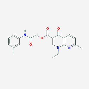 molecular formula C21H21N3O4 B6514966 [(3-methylphenyl)carbamoyl]methyl 1-ethyl-7-methyl-4-oxo-1,4-dihydro-1,8-naphthyridine-3-carboxylate CAS No. 892308-34-8