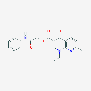 molecular formula C21H21N3O4 B6514971 [(2-methylphenyl)carbamoyl]methyl 1-ethyl-7-methyl-4-oxo-1,4-dihydro-1,8-naphthyridine-3-carboxylate CAS No. 558433-49-1
