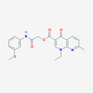 molecular formula C21H21N3O5 B6514979 [(3-methoxyphenyl)carbamoyl]methyl 1-ethyl-7-methyl-4-oxo-1,4-dihydro-1,8-naphthyridine-3-carboxylate CAS No. 569635-57-0