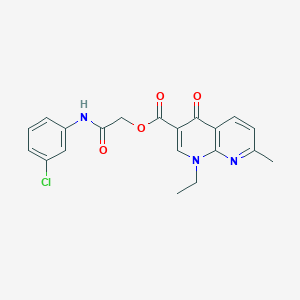 molecular formula C20H18ClN3O4 B6514980 [(3-chlorophenyl)carbamoyl]methyl 1-ethyl-7-methyl-4-oxo-1,4-dihydro-1,8-naphthyridine-3-carboxylate CAS No. 562092-75-5