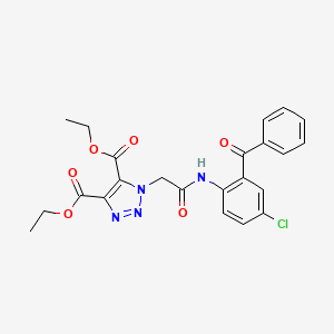 molecular formula C23H21ClN4O6 B6515091 4,5-diethyl 1-{[(2-benzoyl-4-chlorophenyl)carbamoyl]methyl}-1H-1,2,3-triazole-4,5-dicarboxylate CAS No. 931363-46-1