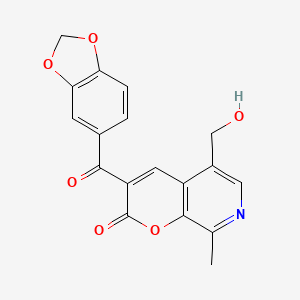 molecular formula C18H13NO6 B6515183 3-(2H-1,3-benzodioxole-5-carbonyl)-5-(hydroxymethyl)-8-methyl-2H-pyrano[2,3-c]pyridin-2-one CAS No. 931723-61-4
