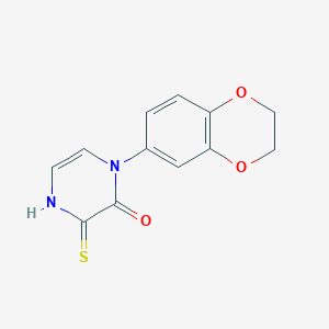 molecular formula C12H10N2O3S B6515290 1-(2,3-dihydro-1,4-benzodioxin-6-yl)-3-sulfanylidene-1,2,3,4-tetrahydropyrazin-2-one CAS No. 931965-69-4