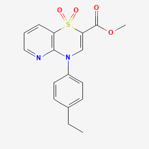 molecular formula C17H16N2O4S B6515301 methyl 4-(4-ethylphenyl)-1,1-dioxo-4H-1lambda6-pyrido[3,2-b][1,4]thiazine-2-carboxylate CAS No. 931965-75-2