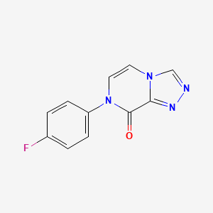 molecular formula C11H7FN4O B6515309 7-(4-fluorophenyl)-7H,8H-[1,2,4]triazolo[4,3-a]pyrazin-8-one CAS No. 933220-52-1