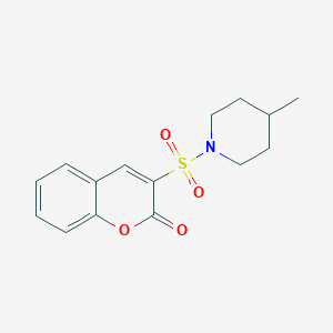 molecular formula C15H17NO4S B6515353 3-[(4-methylpiperidin-1-yl)sulfonyl]-2H-chromen-2-one CAS No. 950269-95-1