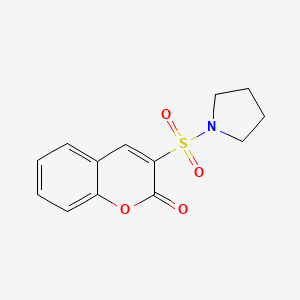 molecular formula C13H13NO4S B6515394 3-(pyrrolidine-1-sulfonyl)-2H-chromen-2-one CAS No. 950270-01-6