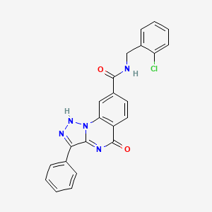 molecular formula C23H16ClN5O2 B6515410 N-[(2-chlorophenyl)methyl]-5-oxo-3-phenyl-4H,5H-[1,2,3]triazolo[1,5-a]quinazoline-8-carboxamide CAS No. 933196-47-5