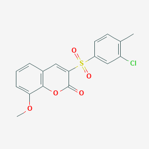 molecular formula C17H13ClO5S B6515458 3-(3-chloro-4-methylbenzenesulfonyl)-8-methoxy-2H-chromen-2-one CAS No. 950270-67-4