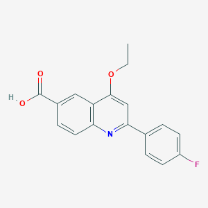 molecular formula C18H14FNO3 B6515478 4-ethoxy-2-(4-fluorophenyl)quinoline-6-carboxylic acid CAS No. 950275-89-5