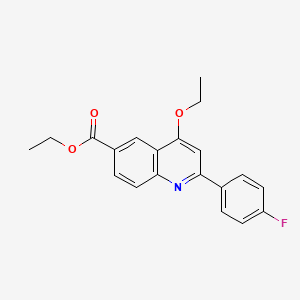 molecular formula C20H18FNO3 B6515490 ethyl 4-ethoxy-2-(4-fluorophenyl)quinoline-6-carboxylate CAS No. 950275-88-4