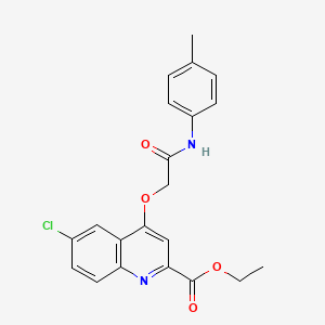 ethyl 6-chloro-4-{[(4-methylphenyl)carbamoyl]methoxy}quinoline-2-carboxylate