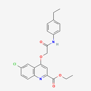 ethyl 6-chloro-4-{[(4-ethylphenyl)carbamoyl]methoxy}quinoline-2-carboxylate