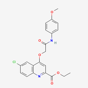 ethyl 6-chloro-4-{[(4-methoxyphenyl)carbamoyl]methoxy}quinoline-2-carboxylate