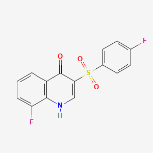 molecular formula C15H9F2NO3S B6515542 8-fluoro-3-(4-fluorobenzenesulfonyl)-1,4-dihydroquinolin-4-one CAS No. 950276-65-0