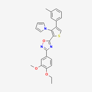 3-(4-ethoxy-3-methoxyphenyl)-5-[4-(3-methylphenyl)-3-(1H-pyrrol-1-yl)thiophen-2-yl]-1,2,4-oxadiazole