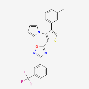 5-[4-(3-methylphenyl)-3-(1H-pyrrol-1-yl)thiophen-2-yl]-3-[3-(trifluoromethyl)phenyl]-1,2,4-oxadiazole