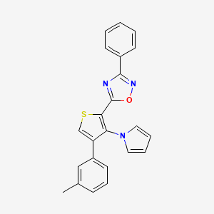 5-[4-(3-methylphenyl)-3-(1H-pyrrol-1-yl)thiophen-2-yl]-3-phenyl-1,2,4-oxadiazole