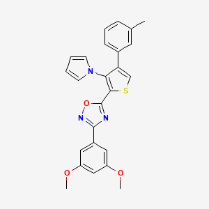 3-(3,5-dimethoxyphenyl)-5-[4-(3-methylphenyl)-3-(1H-pyrrol-1-yl)thiophen-2-yl]-1,2,4-oxadiazole