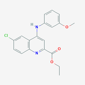 ethyl 6-chloro-4-[(3-methoxyphenyl)amino]quinoline-2-carboxylate