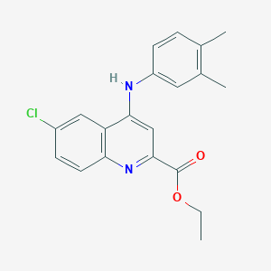 ethyl 6-chloro-4-[(3,4-dimethylphenyl)amino]quinoline-2-carboxylate