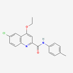 6-chloro-4-ethoxy-N-(4-methylphenyl)quinoline-2-carboxamide