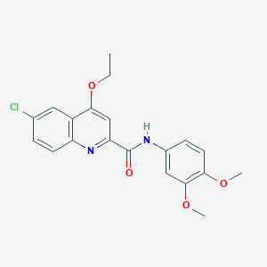 6-chloro-N-(3,4-dimethoxyphenyl)-4-ethoxyquinoline-2-carboxamide