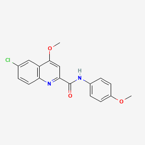 6-chloro-4-methoxy-N-(4-methoxyphenyl)quinoline-2-carboxamide